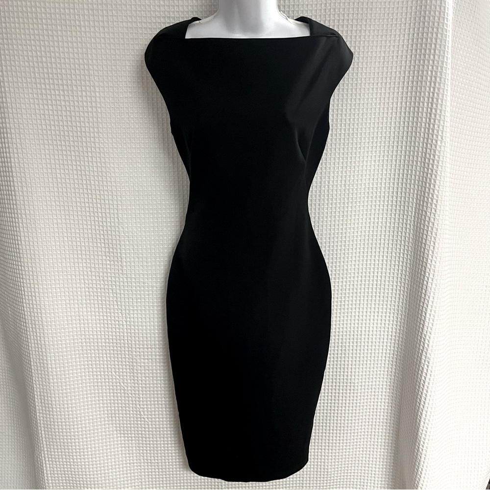 Zara ladies black knit classic sheath dress size XS